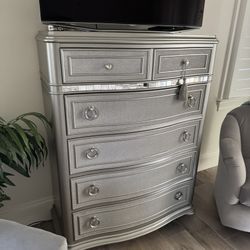 Contemporary King Size Headboard,,nightstand,and Dresser