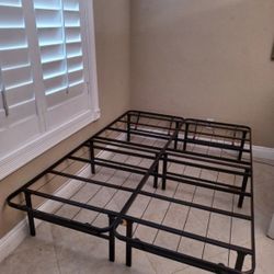QUEEN SIZE METAL BED FRAME FOLDABLE (BRAND NEW IN BOX)