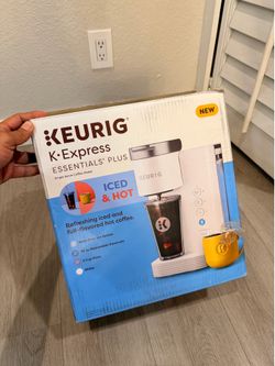 Keurig K-Express Essentials Plus Single Serve Pod Coffee Maker, Iced & Hot, Bla…