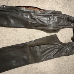 HARLEY DAVIDSON BILLINGS LEATHER CHAPS LG