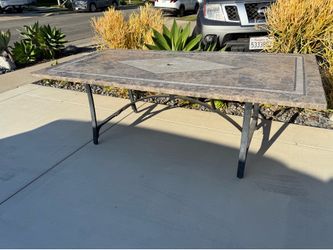 FREE Outdoor Patio Table (polished slate/granite)