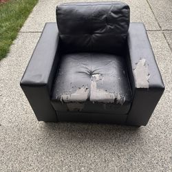 Single Sofa Chair Oversized, Black
