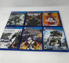 PS4 Game Lot 6 Games Black Ops III Madden 20 Ghost Recon Saints Row