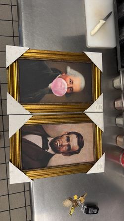 Presidential portraits from hobby lobby