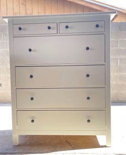 Ikea Hemnes Solid Wood Tall White Dresser