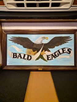 Stained Glass  Bald Eagle Painting