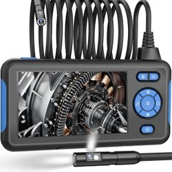 Dual Lens Industrial Endoscope, 1080P Digital Borescope Inspection Camera