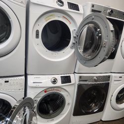SAMSUNG SET STEAM WASHER AND ELECTRIC DRYER 
