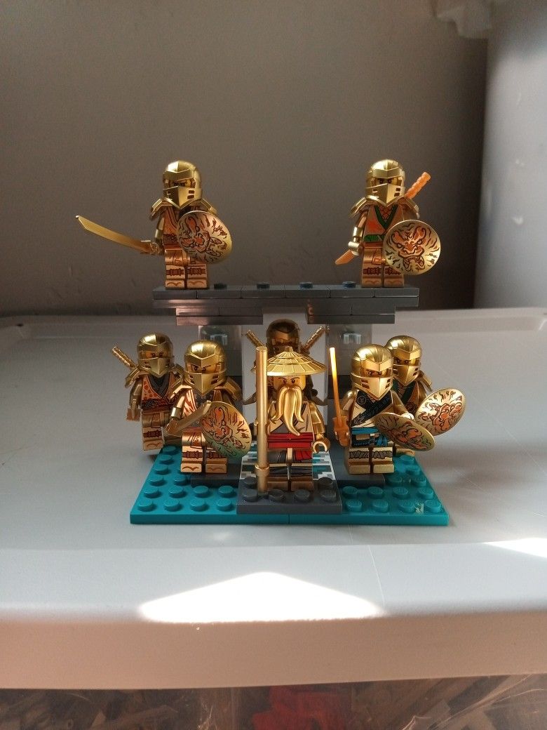 Custom Lego Ninjago Gold Minifigs