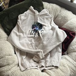 "trippy" beige hoodie