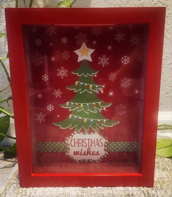 Christmas Wishes Shadow Box Slot Present Request
