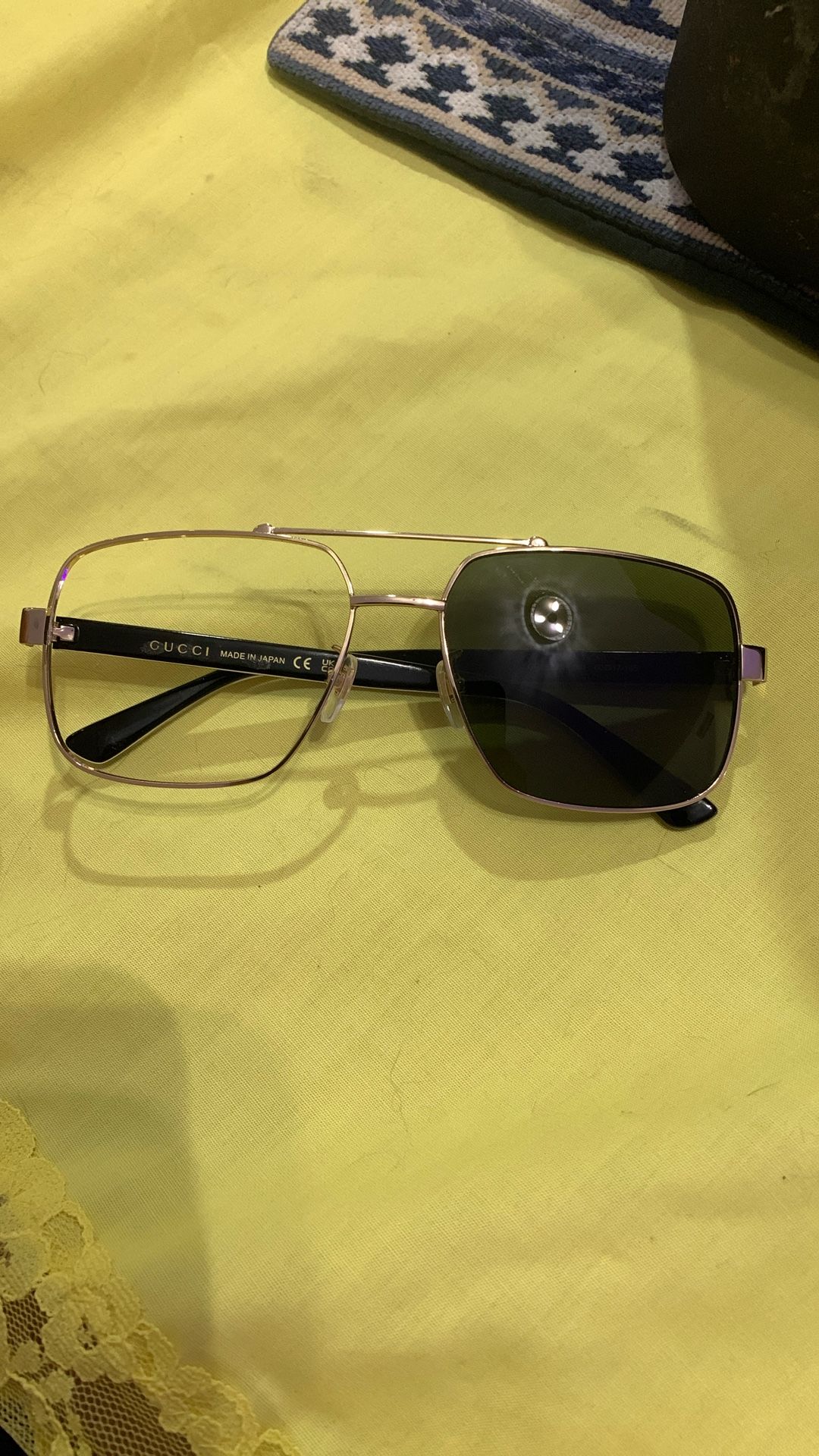 Gucci Double Bridge Aviator Sunglasses New
