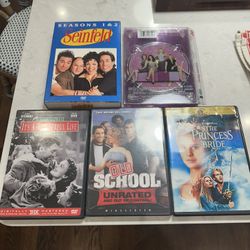 DVDs (Seinfeld, Sex And The City, Princess Bride, Old School, It’s A Wonderful life 