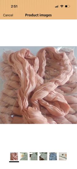 8 pcsChiffon Table Runne Wedding Runner Semi-Sheer Gauze Cheesecloth Setting Dining Vintage Party Banquets Arch