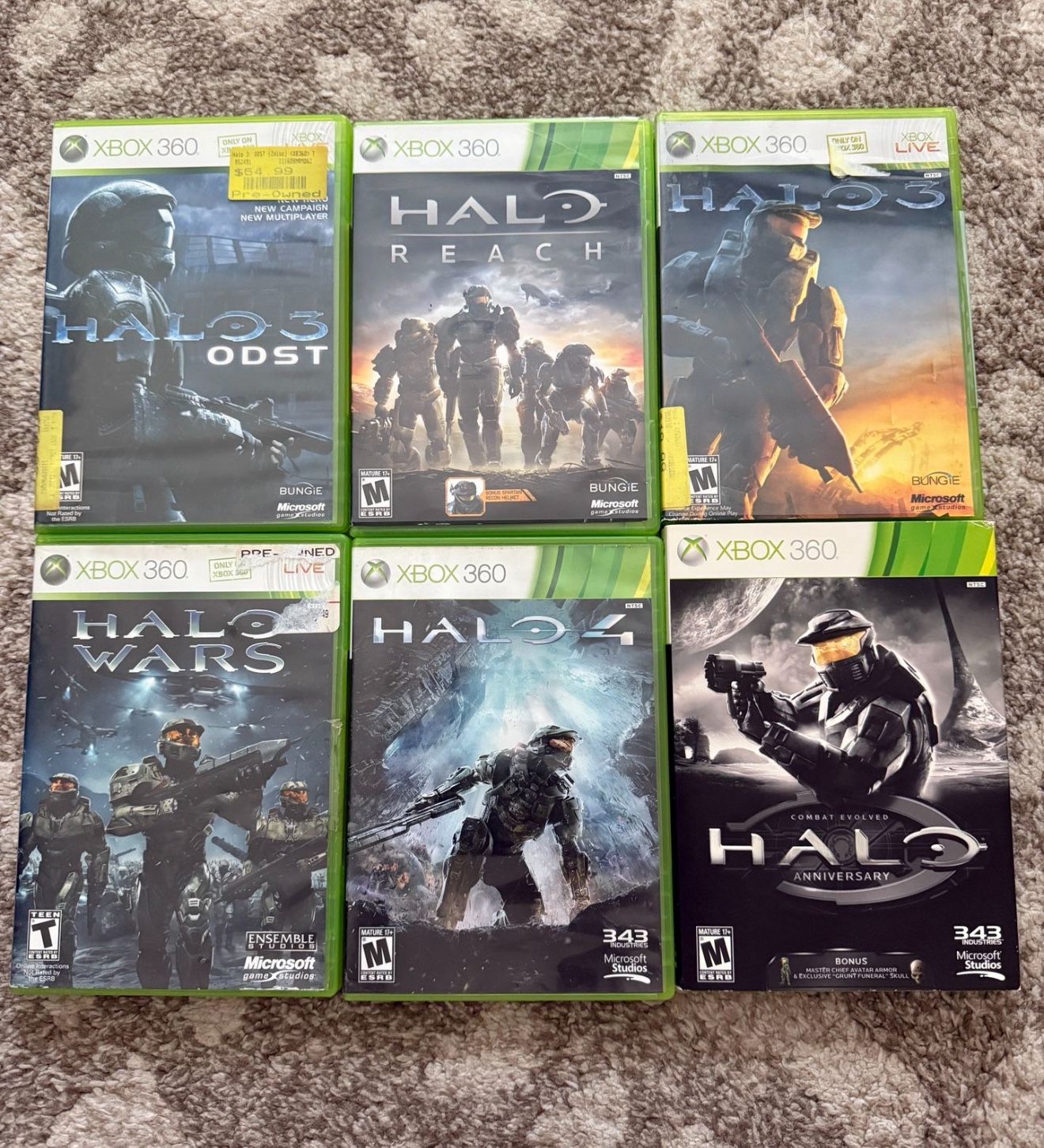 Halo Games For Xbox 360 3 4 Reach Wars Odst Anniversary