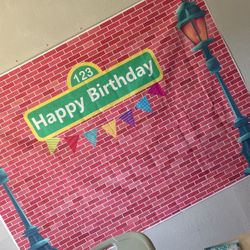 Sesame Street Backdrop