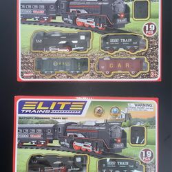NEW 2 sets of Elite Trains Battery Powered Train Set is a 19-piece