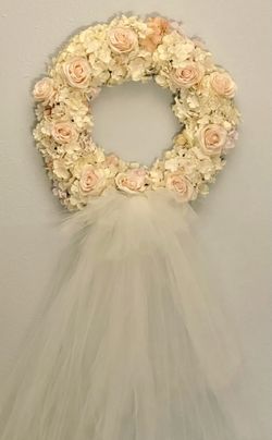 NEW Pink Blush Champagne Bridal Shower Wedding Wreath