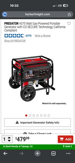 4375 Watts Generator Barely Used