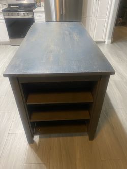 High Table With Shelves