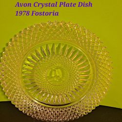 Avon Crystal Plate Dish 1978 -$15.00