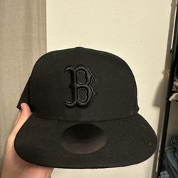 Two All Black New Era Fitted Hats 