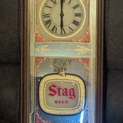 Stag Beer Mirror Clock