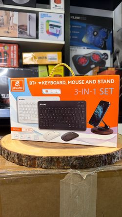 Jeqang JB-986 BT Keyboard Mouse and Stand 3-in-1 Set