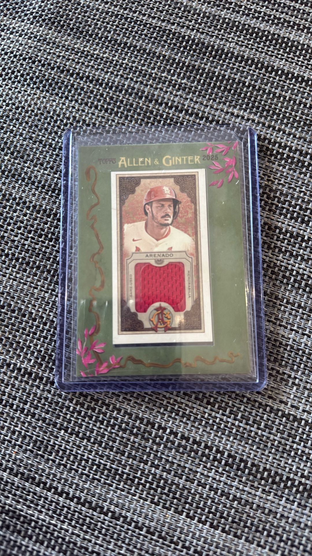 2025 Topps Allen & Ginter Nolan Arenado Framed Mini Relic Game Used Jersey