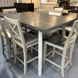 New 7pc Counter Height Dining Set