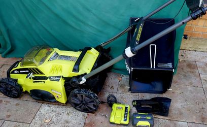 RYOBI 20-inch 40V Brushless Mower + Battery + Charger
