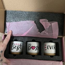 Best boss ever Gift Set Planter 