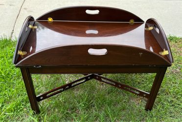 Vintage Ethan Allen Georgian Mahogany Butler Table