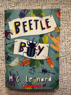 Scholastic Illustrated Beetle boy Cover in Teal and Multicolor