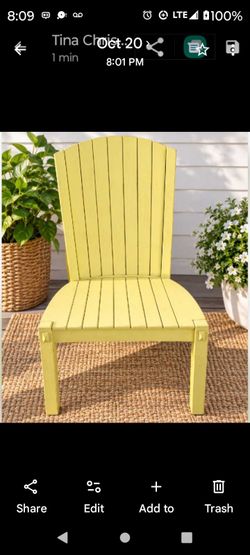 2 Wood dining Adirondack Chairs