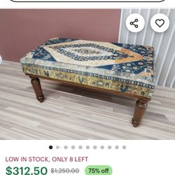 Handmade Ottoman Bench With Rug Top From Etsy Store "RugRise"