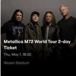 2 Day Metallica Tickets For Sale