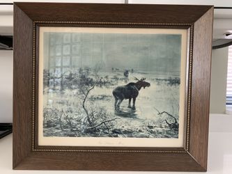 Framed Alfred Kowalski - The Moose