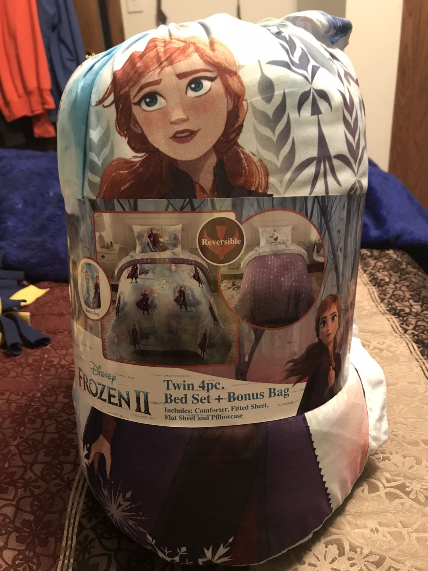 Disney Frozen II Twin 4pc. Bedding Set + Bonus Bag