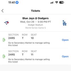 Dodgers vs Blue Jays World Series Game 5