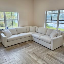New Ivory Sectional Couch