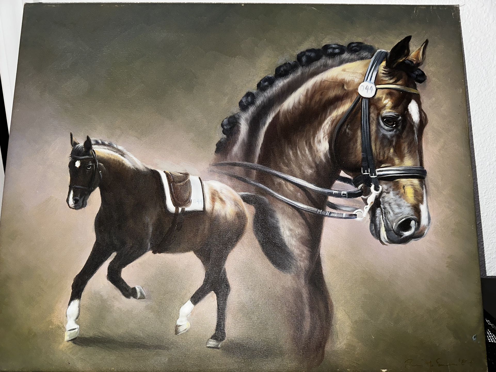 Horse Art Canvas Wall Art Handmade