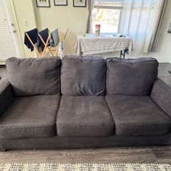 Comfortable Dark Grey Couch 