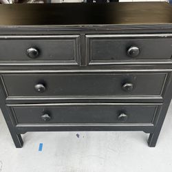 Black Solid Wood Dresser Distressed 