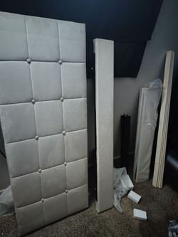 Vanilla Suede Twin size DB dura bedframe