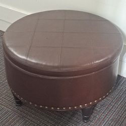 Leather Ottoman