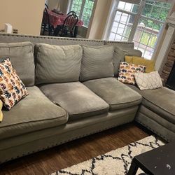 Gray Down Feather Couch