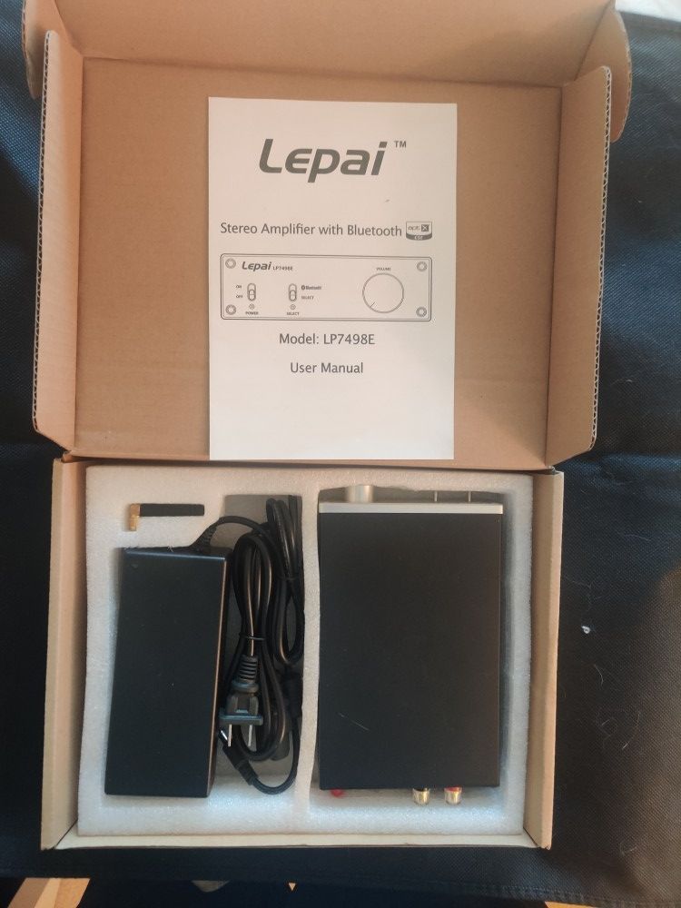 REDUCED! Lepai LP7498E 200W Class D Stereo Amplifier with Bluetooth aptX and Power Supply