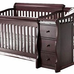 Espresso Brown Baby Crib  