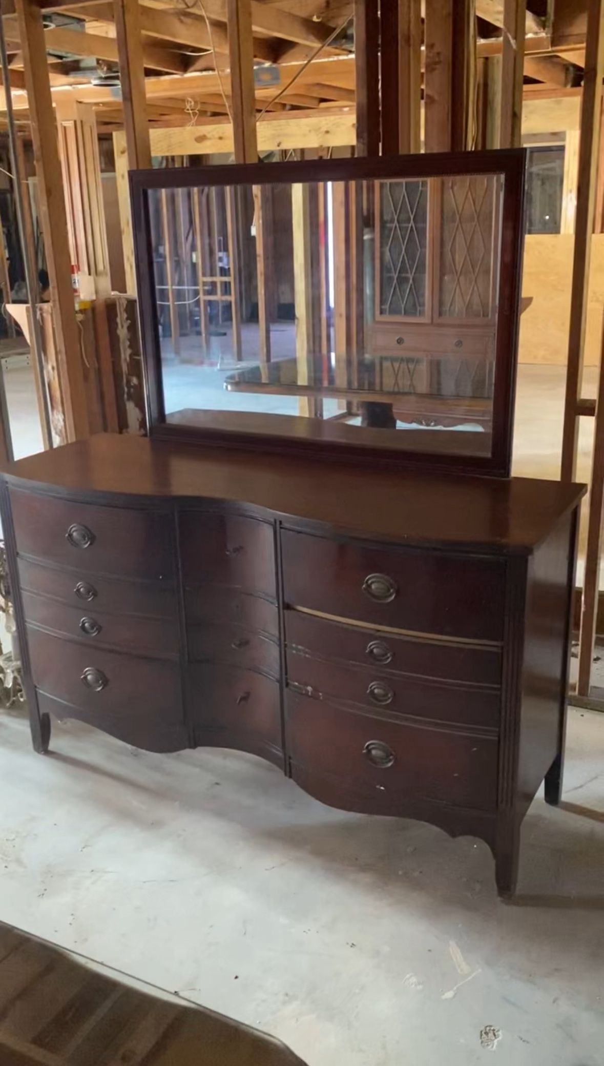 Vintage Mahogany Dresser with Mirror